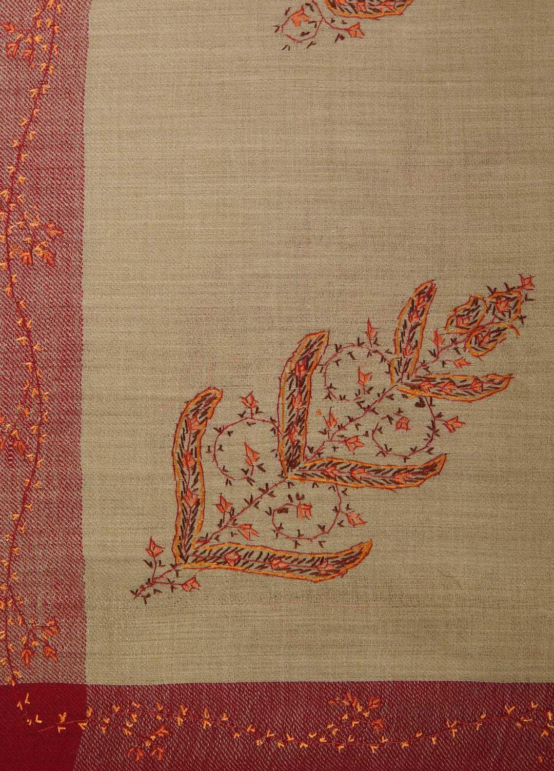 Sanaulla Exclusive Range  Pashmina  Shawls AKP-05 Beige 07 - Pashmina Shawls