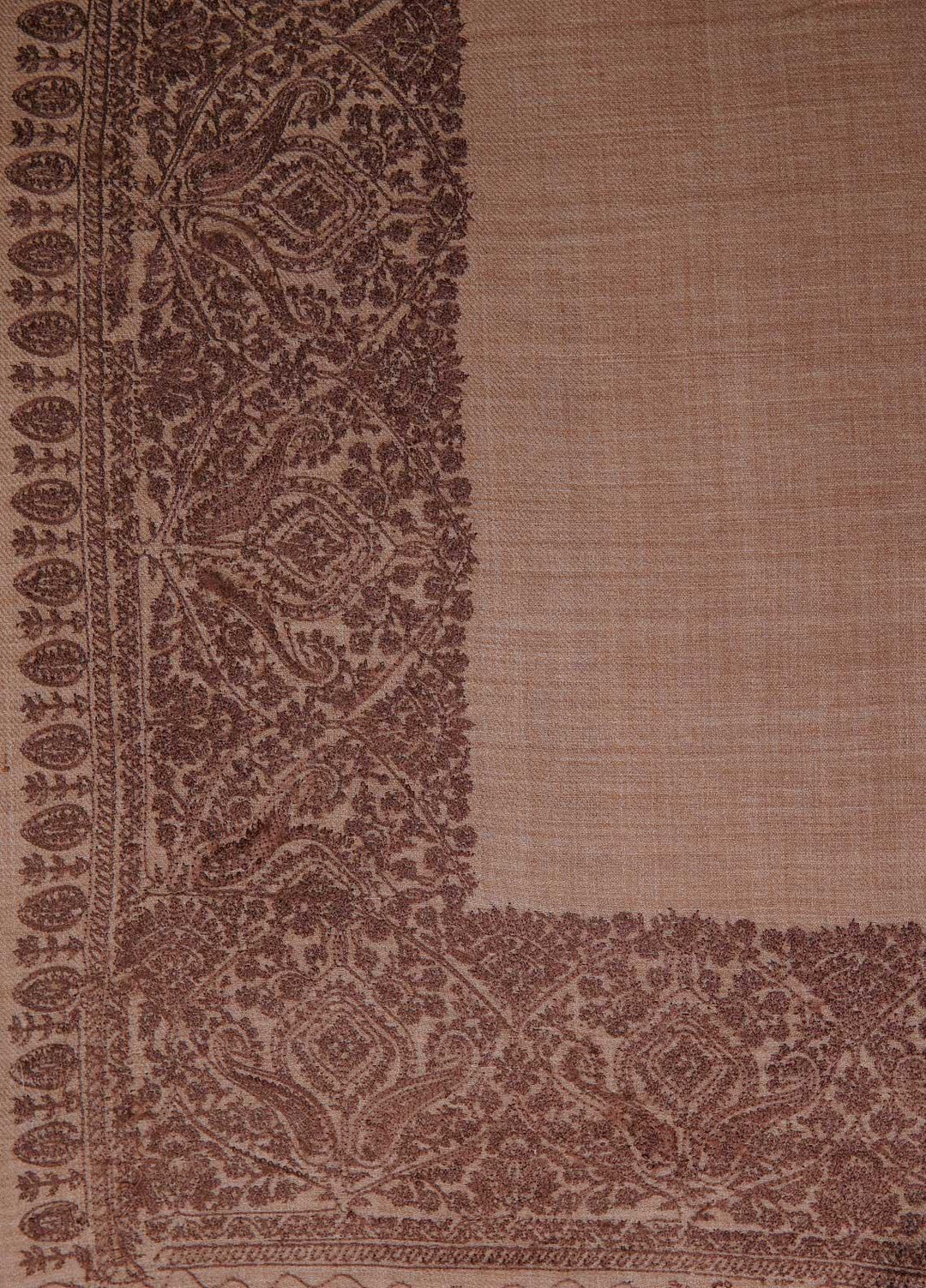 Sanaulla Exclusive Range  Pashmina  Shawls AKP-10 Brown 07 - Pashmina Shawls