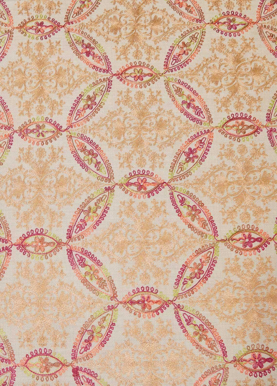 Sanaulla Exclusive Range  Pashmina  Shawls MAMA-22 Beige-2 - Pashmina Shawls