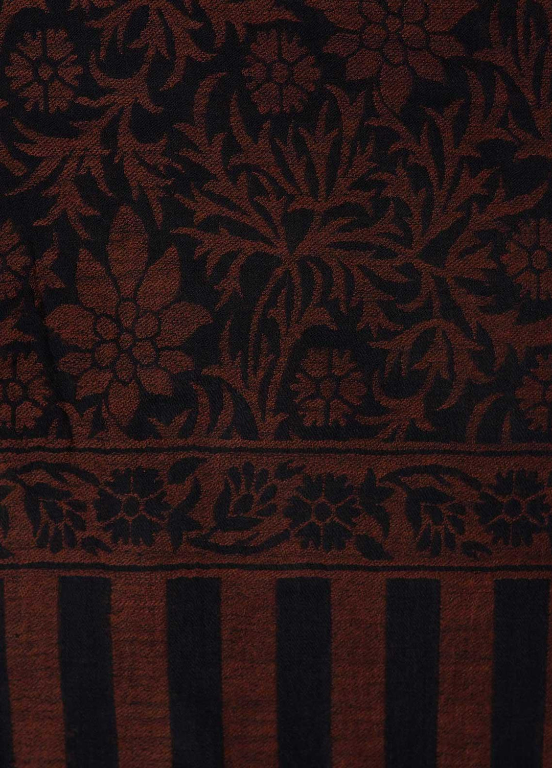 Sanaulla Exclusive Range  Pashmina  Shawls MAMA-35 Brown-1 - Pashmina Shawls