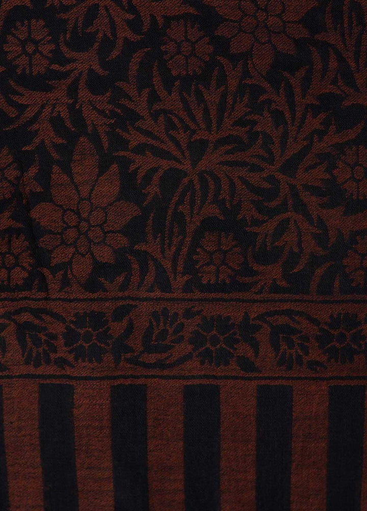 Sanaulla Exclusive Range  Pashmina  Shawls MAMA-35 Brown-1 - Pashmina Shawls