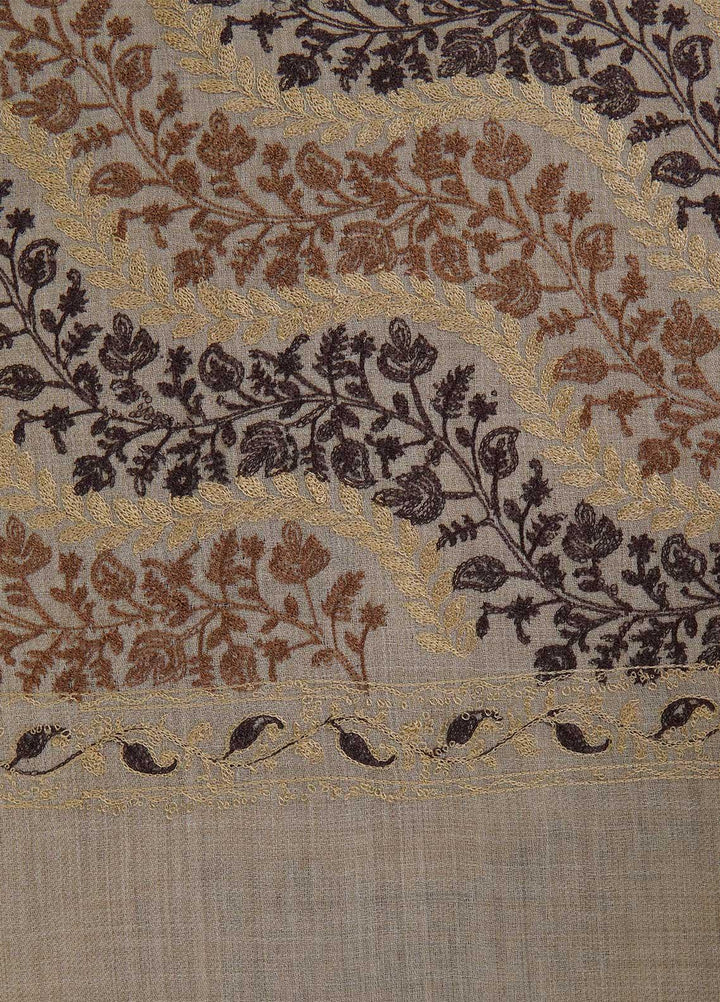 Sanaulla Exclusive Range  Pashmina  Shawls AKP-04 Beige 03 - Pashmina Shawls