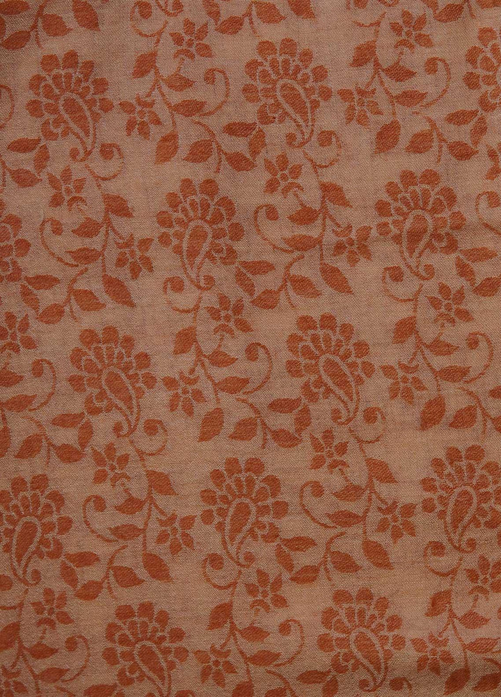 Sanaulla Exclusive Range  Pashmina  Shawls MAMA-35 Brown-3 - Pashmina Shawls