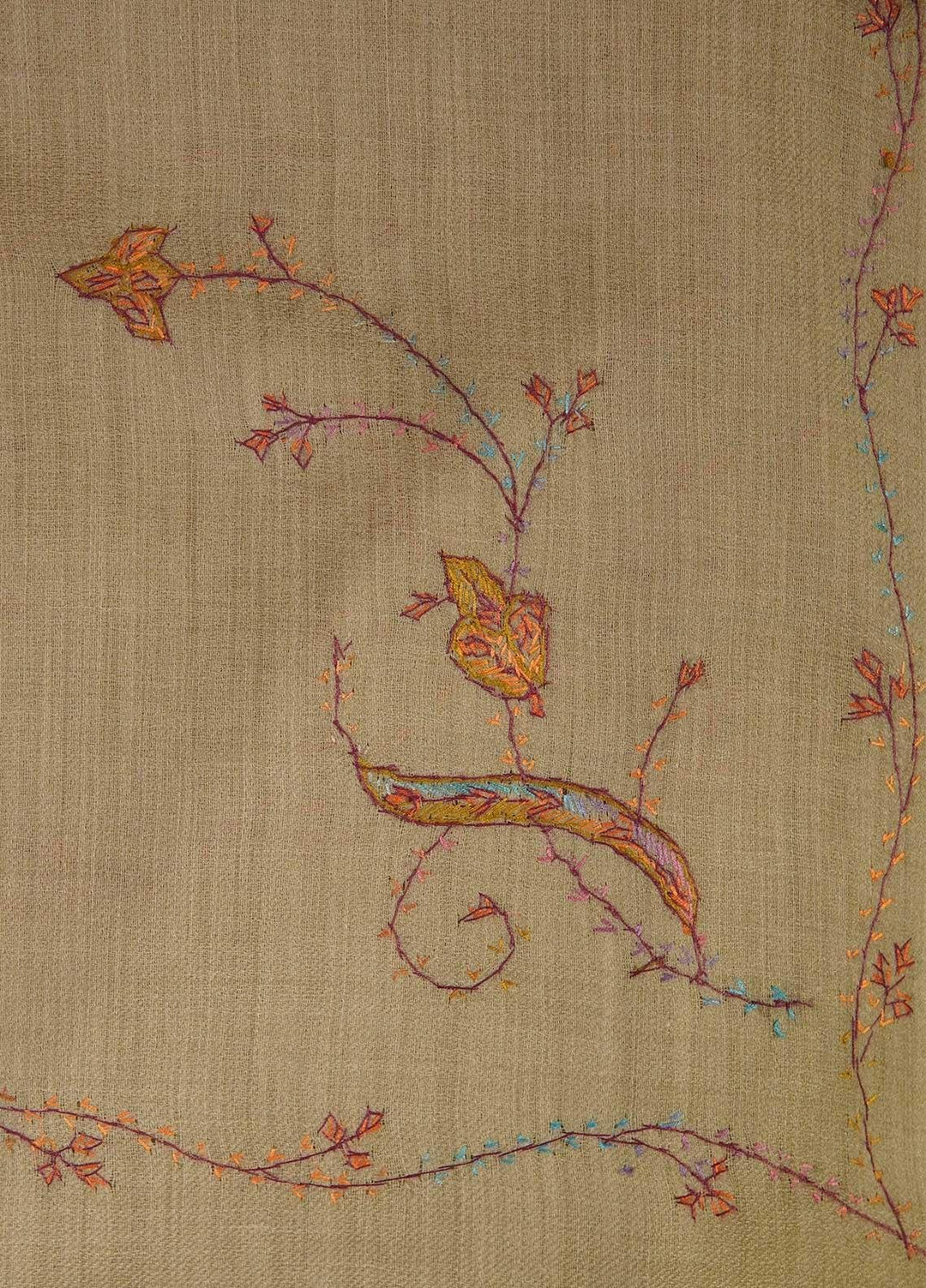 Sanaulla Exclusive Range  Pashmina  Shawls AKP-05 Beige 06 - Pashmina Shawls