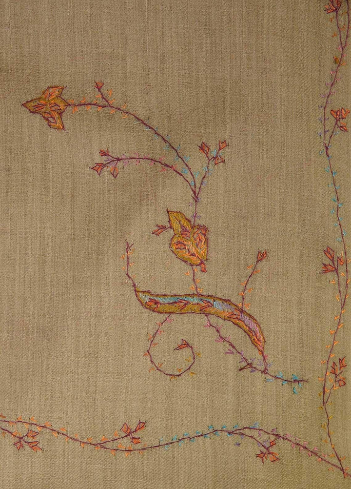 Sanaulla Exclusive Range  Pashmina  Shawls AKP-05 Beige 06 - Pashmina Shawls