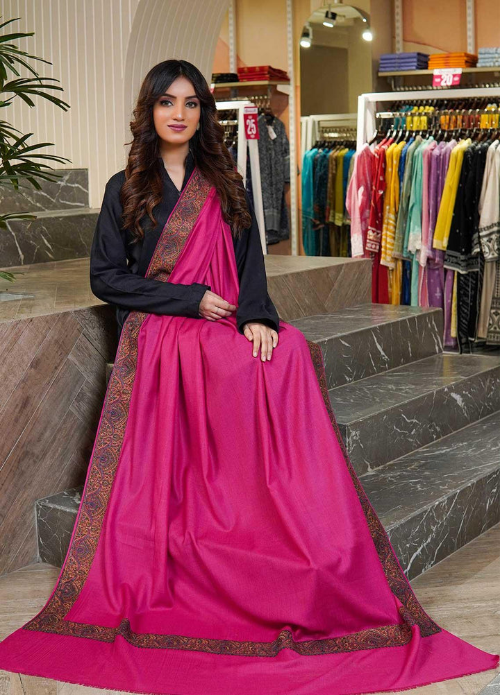 Sanaulla Exclusive Range  Pashmina  Shawls MAMA-31 Pink - Pashmina Shawls