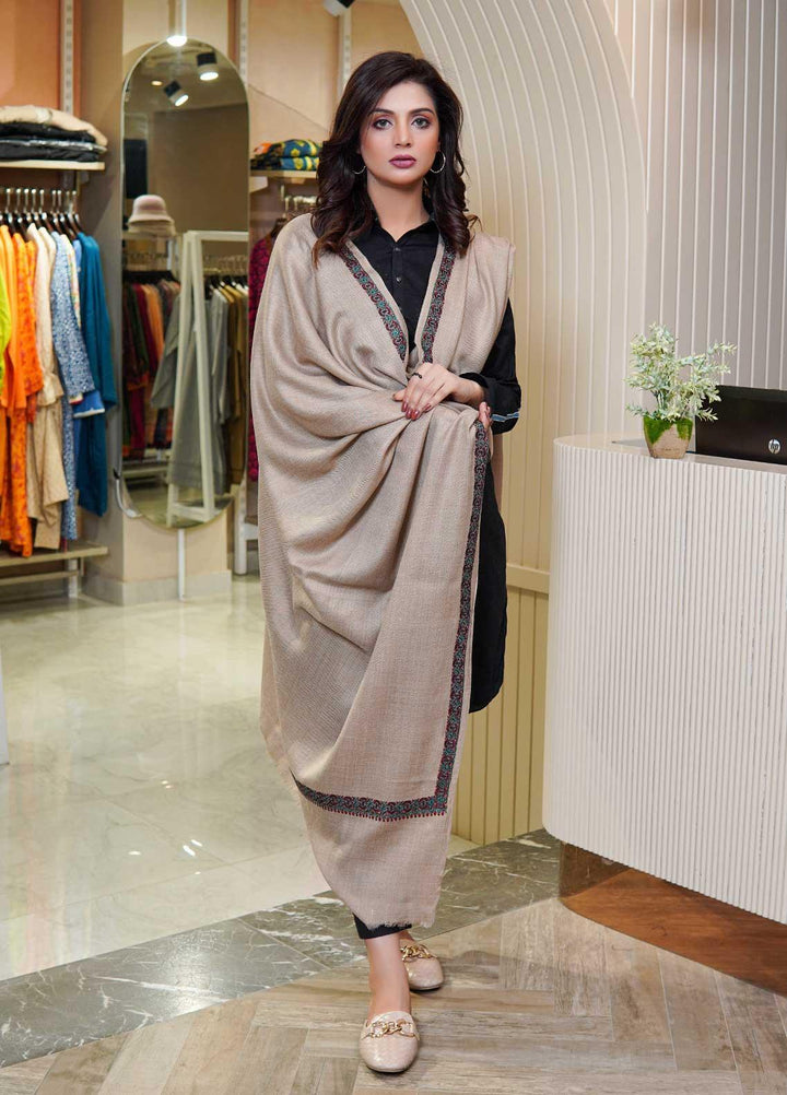 Sanaulla Exclusive Range  Pashmina  Shawls AKP-21 Brown 05 - Pashmina Shawls