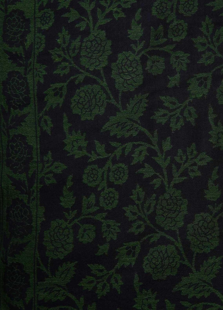 Sanaulla Exclusive Range  Pashmina  Shawls MAMA-35 Green-2 - Pashmina Shawls