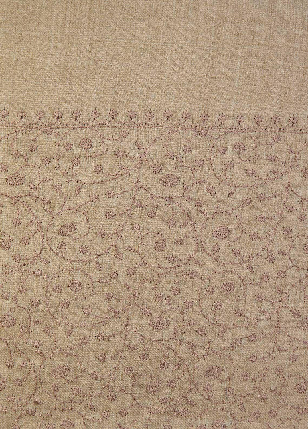 Sanaulla Exclusive Range  Pashmina  Shawls AKP-11 Fawn 03 - Pashmina Shawls