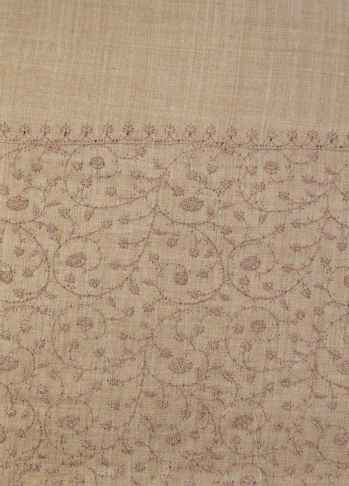 Sanaulla Exclusive Range  Pashmina  Shawls AKP-11 Fawn 03 - Pashmina Shawls