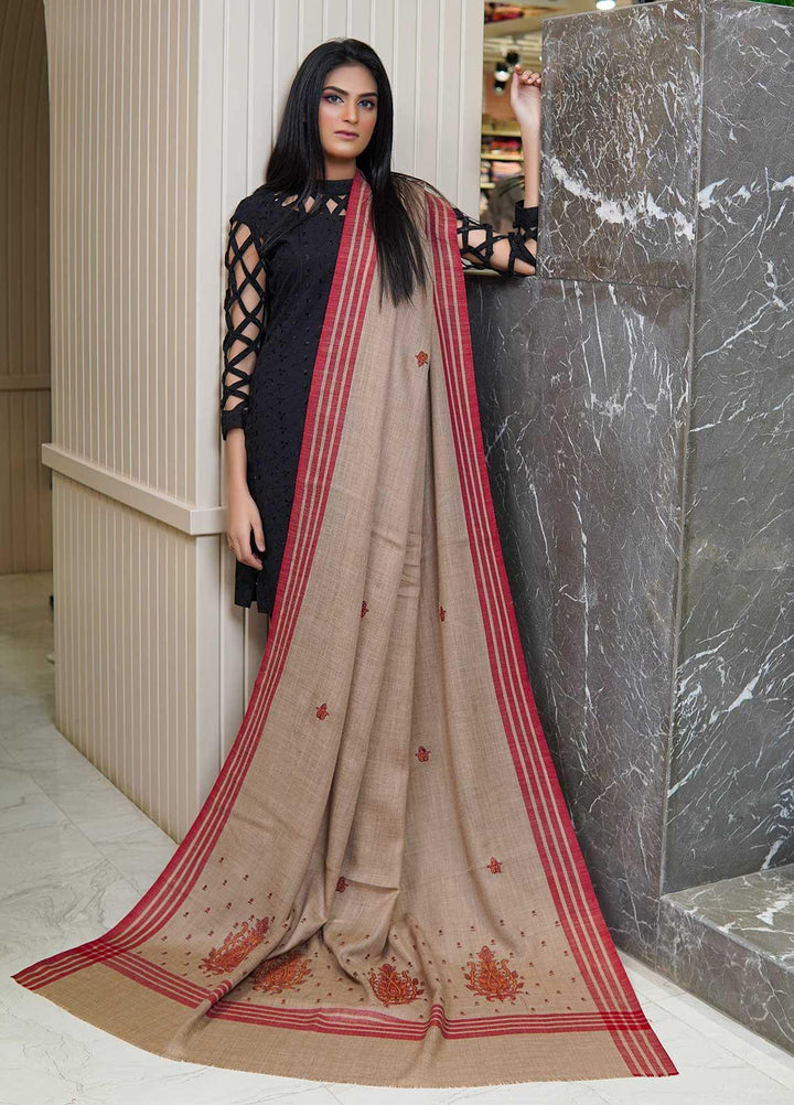 Sanaulla Exclusive Range  Pashmina  Shawls AKP-19 D Brown 04 - Pashmina Shawls