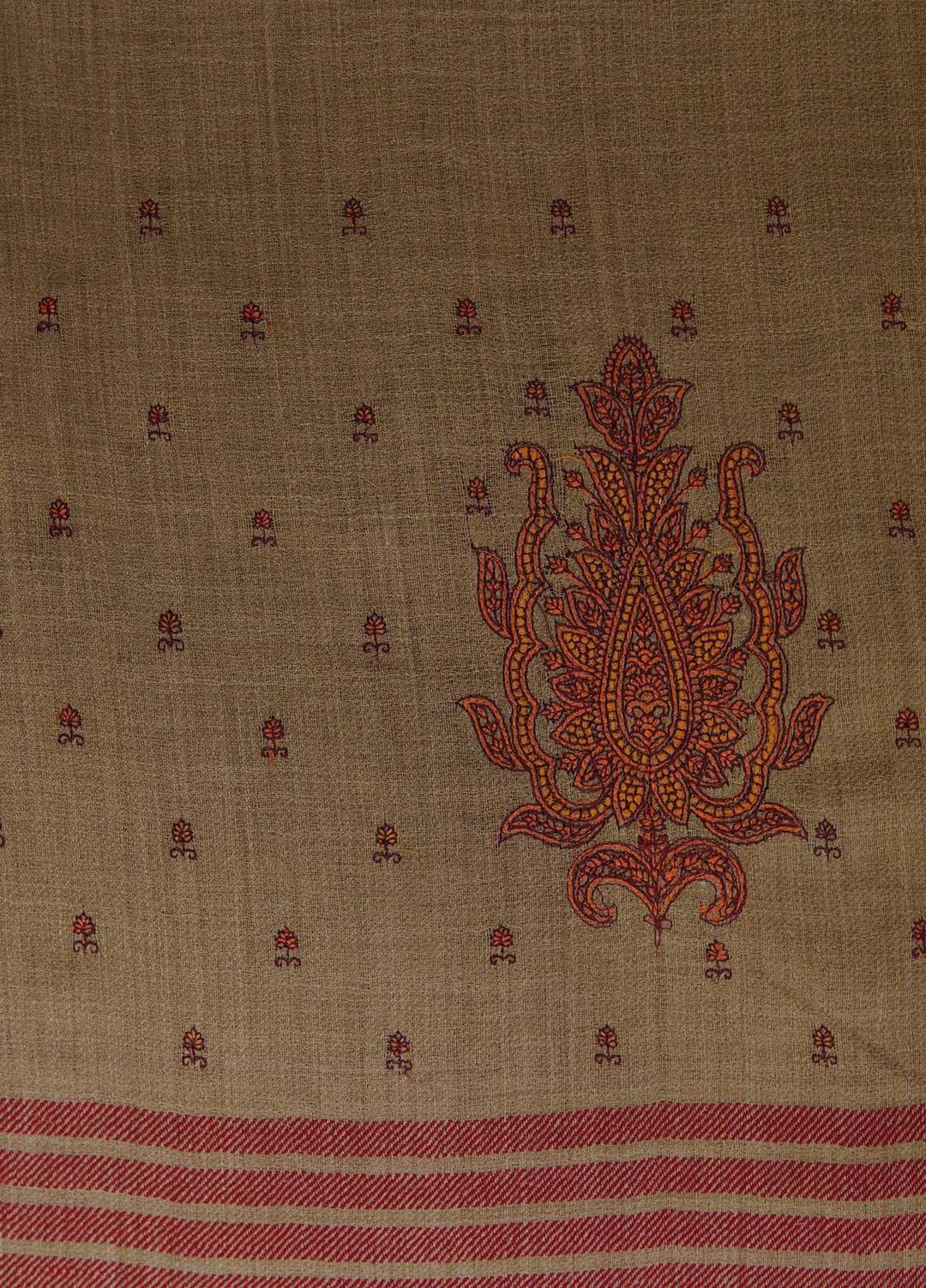 Sanaulla Exclusive Range  Pashmina  Shawls AKP-19 D Brown 04 - Pashmina Shawls