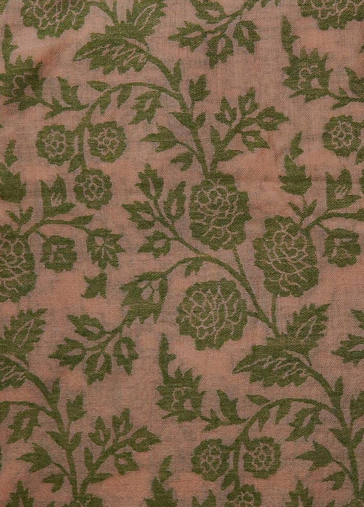 Sanaulla Exclusive Range  Pashmina  Shawls MAMA-35 Green-3 - Pashmina Shawls