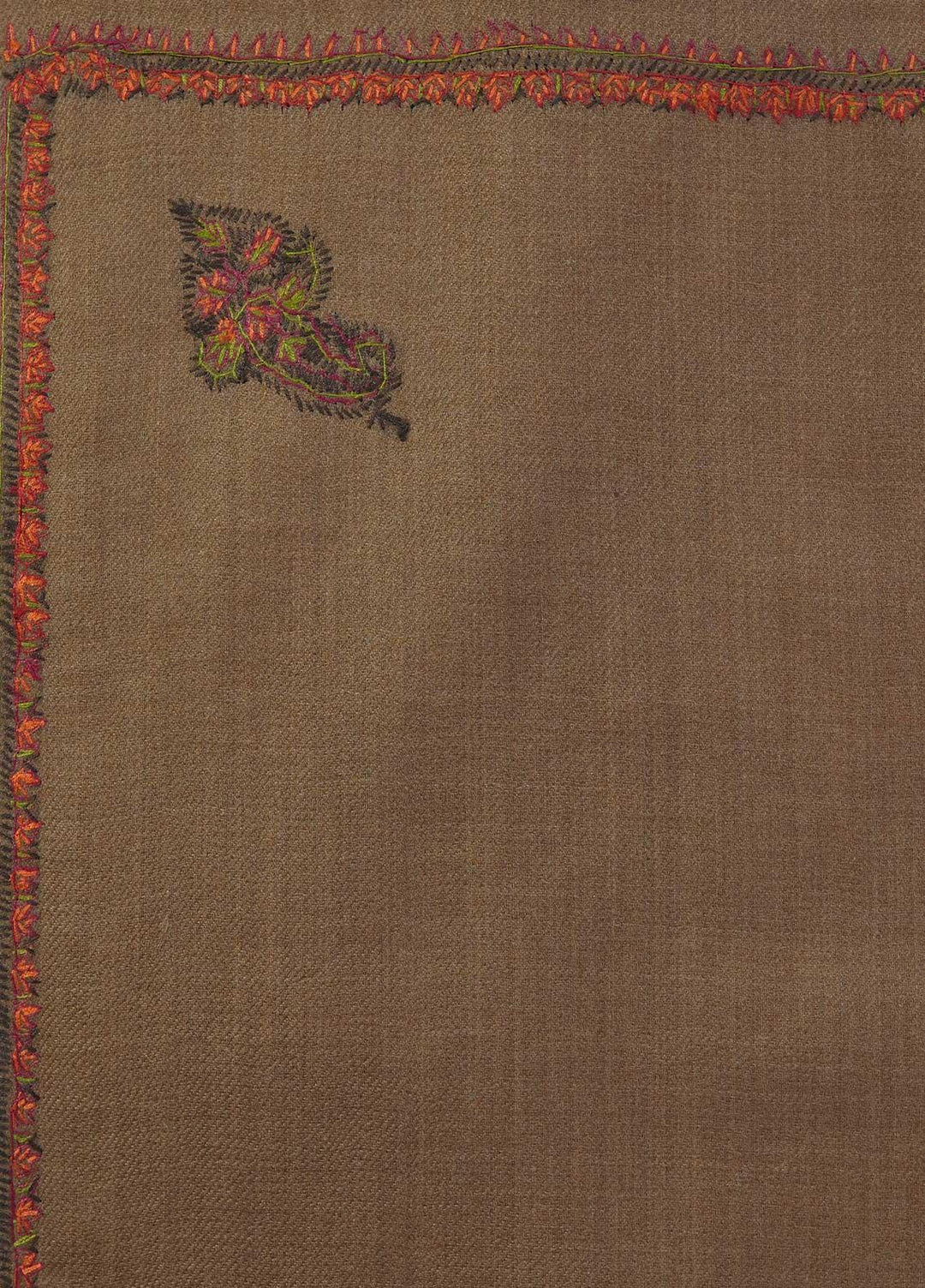 Sanaulla Exclusive Range  Pashmina  Shawls Kingri T DD KPS-21 Dark Brown01 - Pashmina Shawls