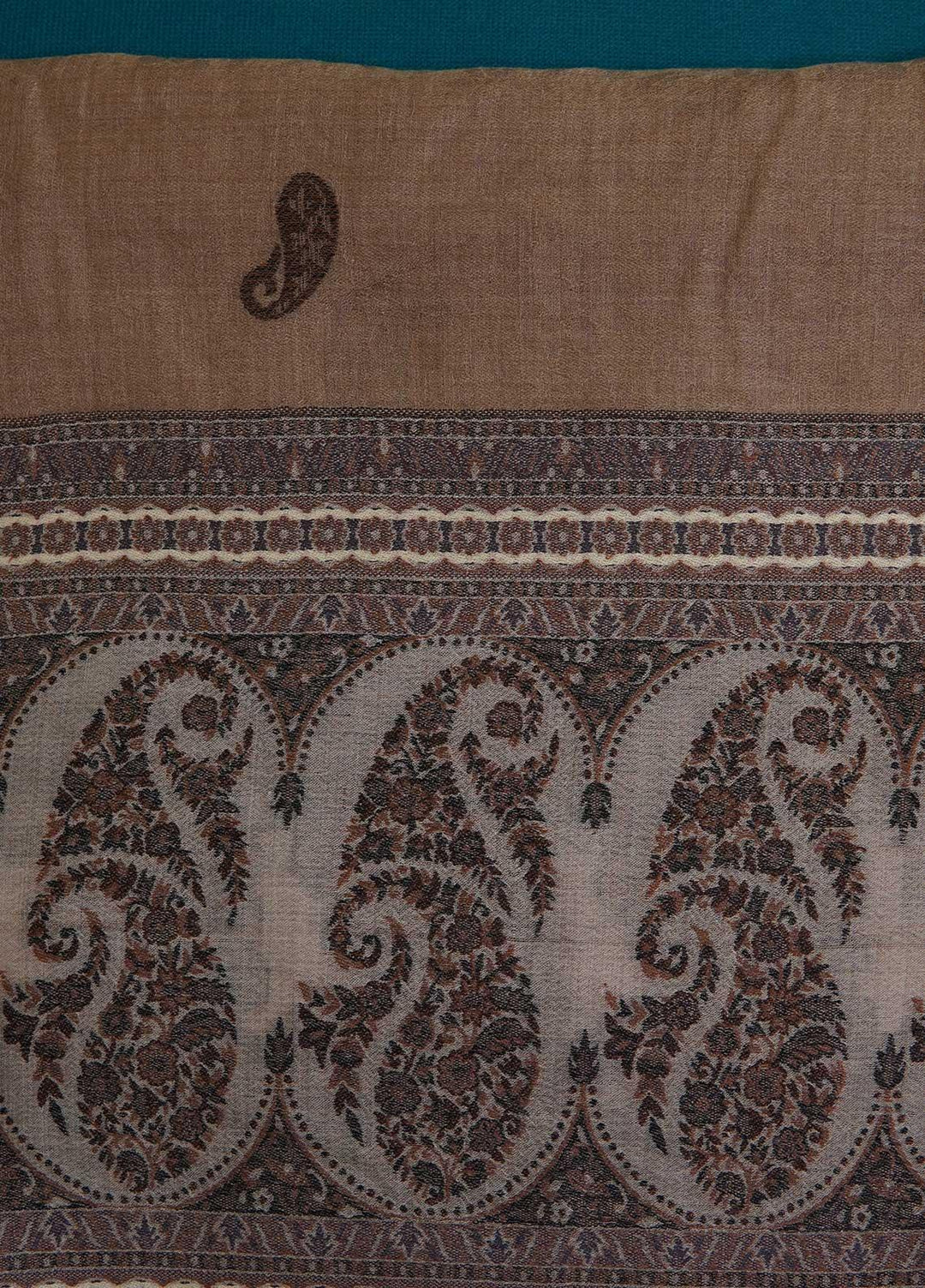 Sanaulla Exclusive Range  Pashmina  Shawls MAMA-07 Fawn-2 - Pashmina Shawls