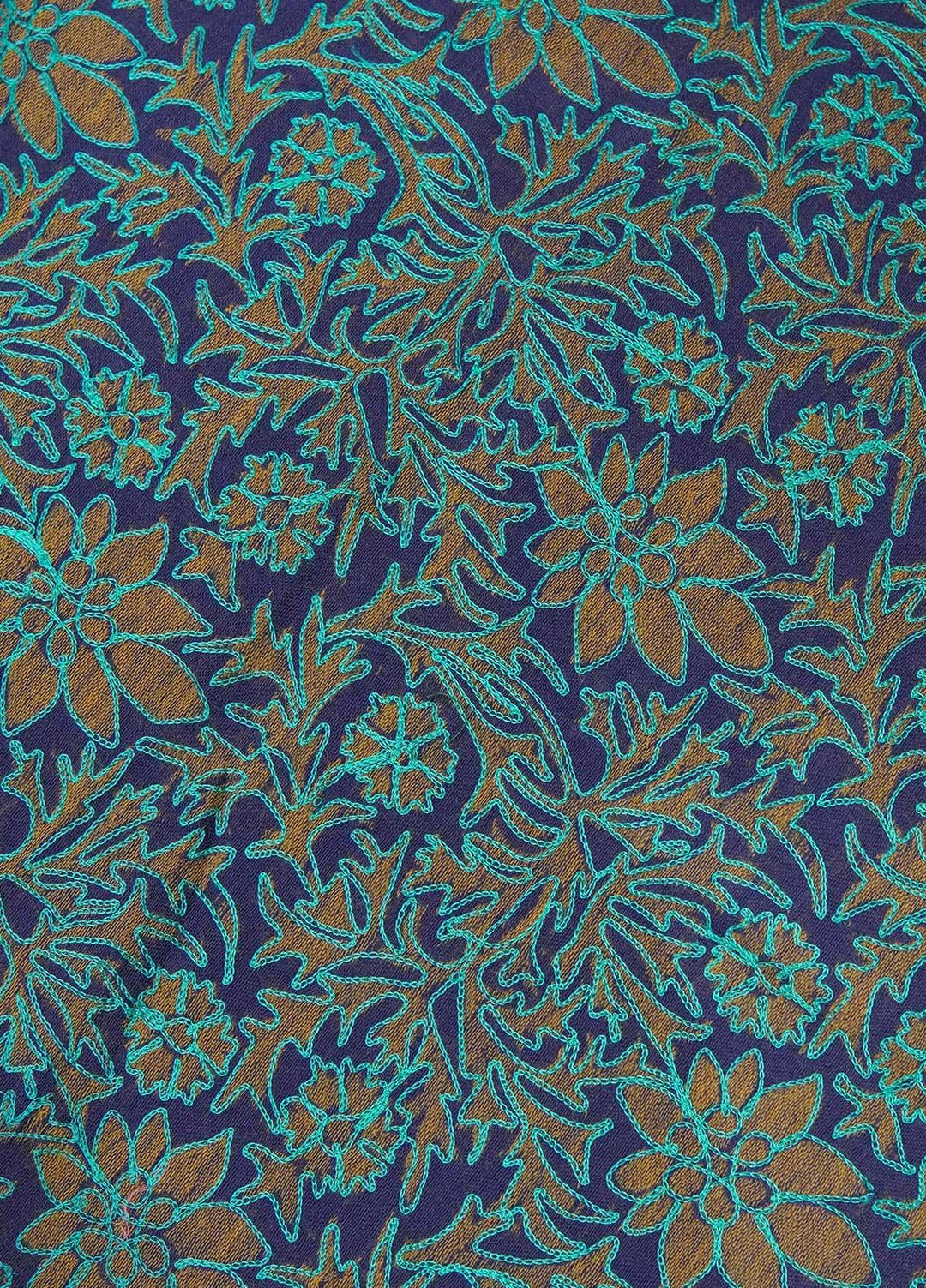 Sanaulla Exclusive Range  Pashmina  Shawls MAMA-06 Ferozi - Pashmina Shawls