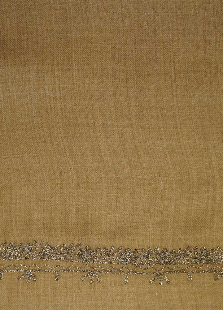 Sanaulla Exclusive Range  Pashmina  Shawls Zarri Hashey A Sp C AD KPS-31 Brown01 - Pashmina Shawls