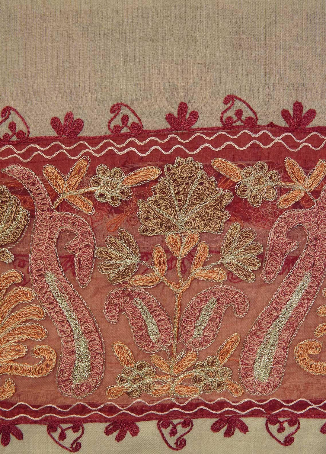 Sanaulla Exclusive Range  Pashmina  Shawls AKP-12 Fawn 04 - Pashmina Shawls