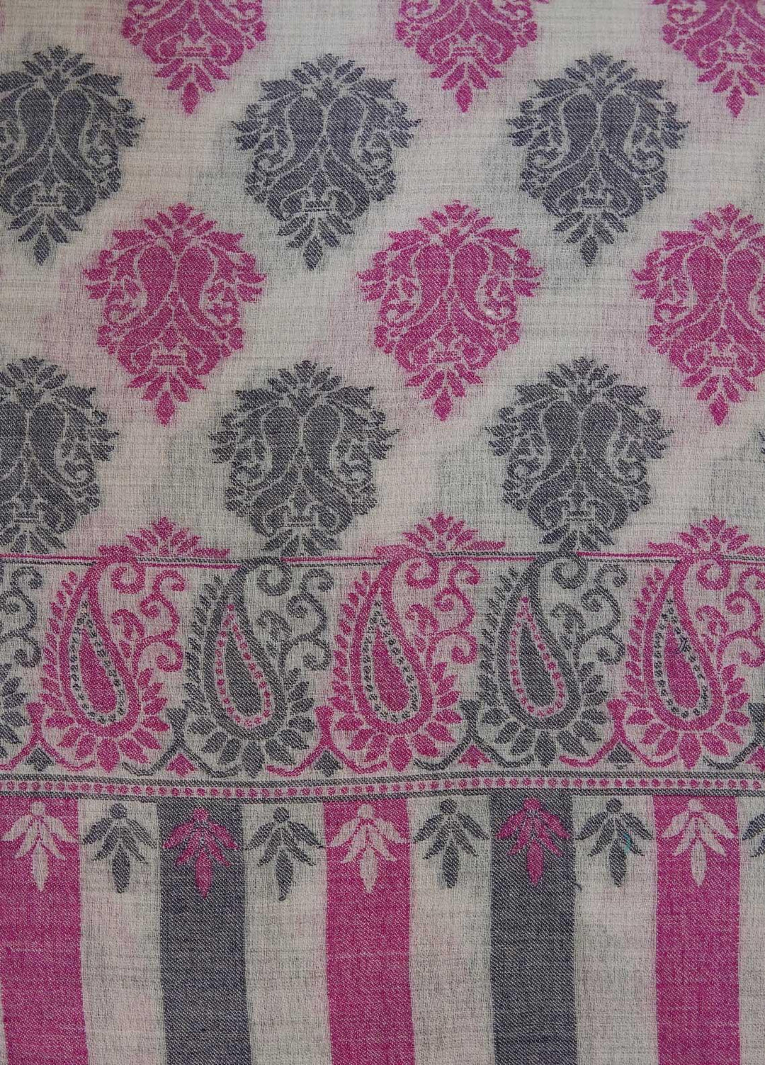 Sanaulla Exclusive Range  Pashmina  Shawls MAMA-12 Pink-1 - Pashmina Shawls