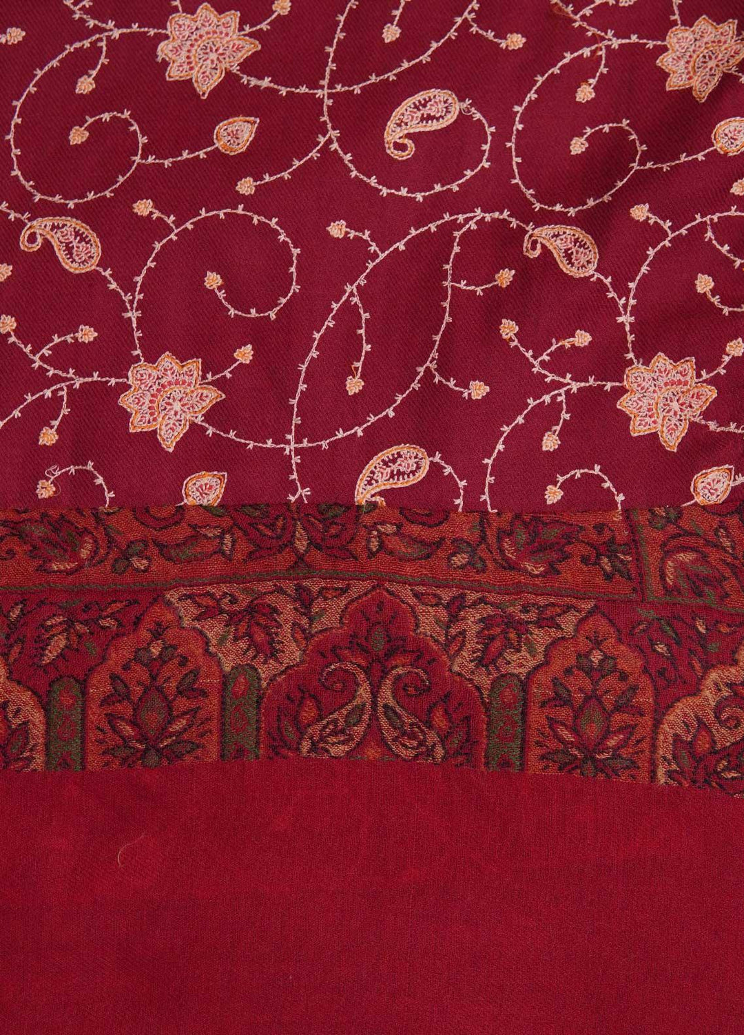 Sanaulla Exclusive Range  Pashmina  Shawls AKP-17 Red 03 - Pashmina Shawls