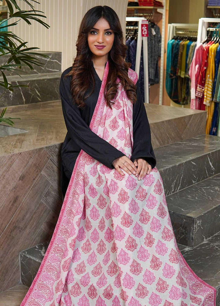 Sanaulla Exclusive Range  Pashmina  Shawls MAMA-12 Pink-3 - Pashmina Shawls