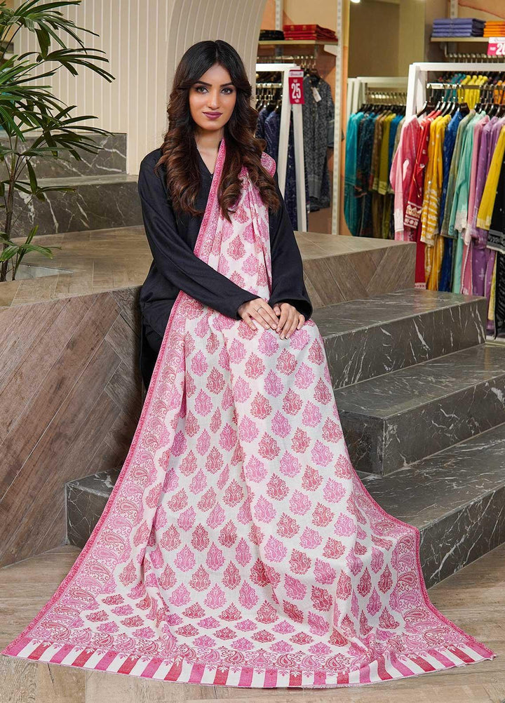 Sanaulla Exclusive Range  Pashmina  Shawls MAMA-12 Pink-3 - Pashmina Shawls