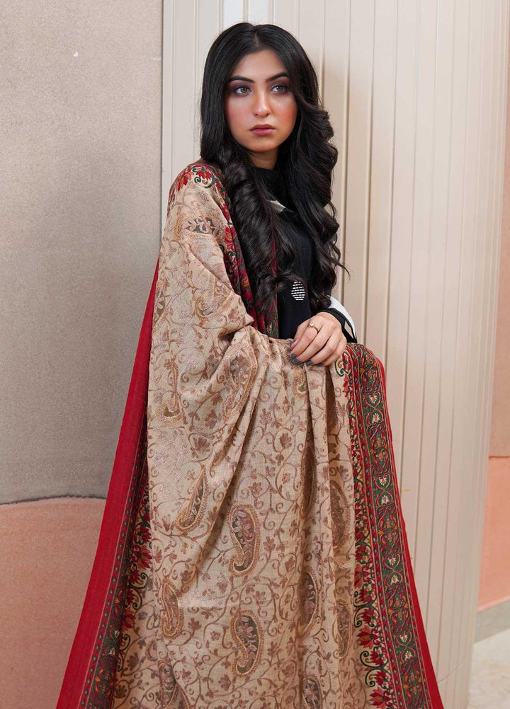 Sanaulla Exclusive Range  Pashmina  Shawls AKP-09 Fawn 01 - Pashmina Shawls