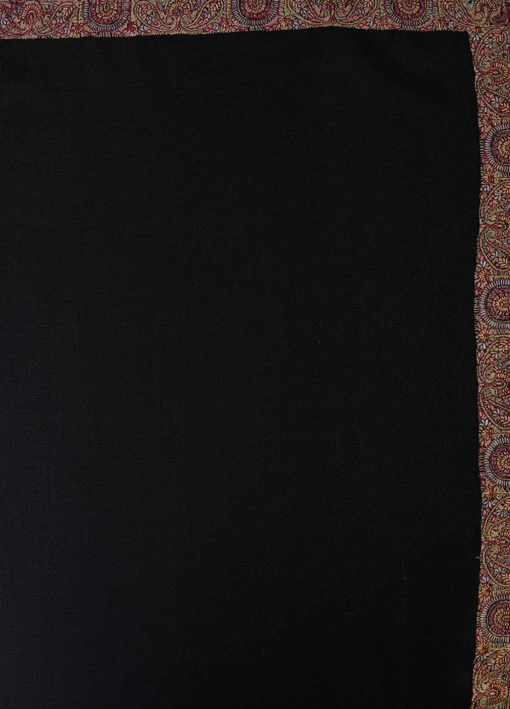 Sanaulla Exclusive Range  Pashmina  Shawls MAMA-19 Black-3 - Pashmina Shawls