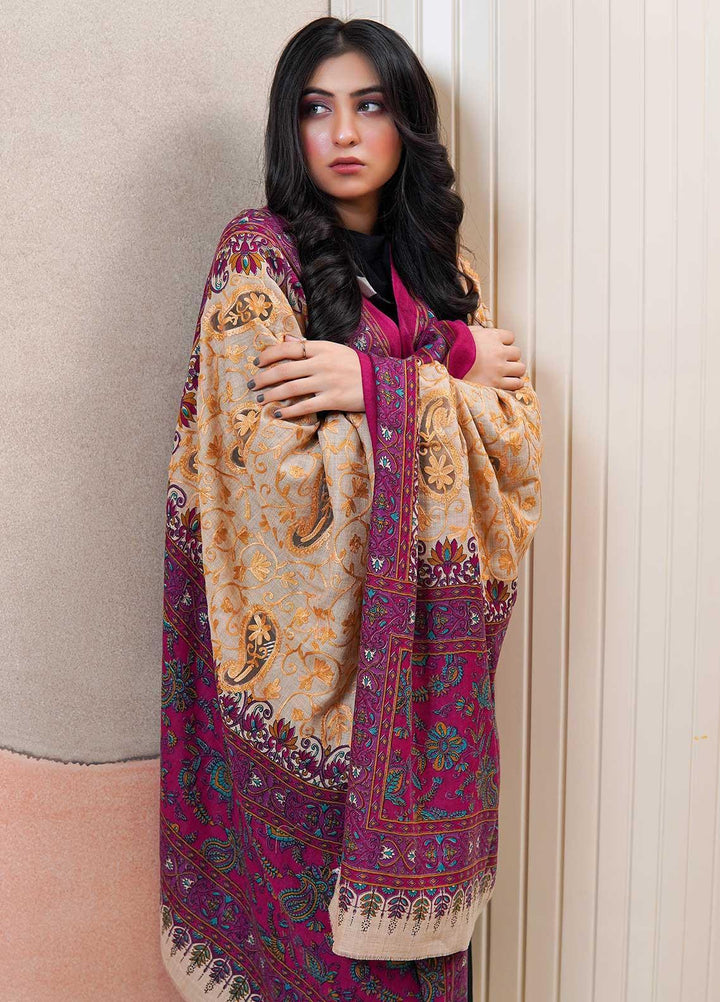 Sanaulla Exclusive Range  Pashmina  Shawls AKP-09 Fawn 04 - Pashmina Shawls