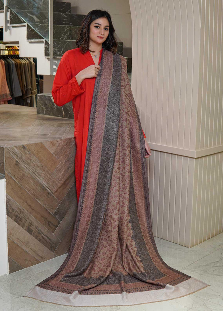 Sanaulla Exclusive Range  Pashmina  Shawls MAMA-12 Beige-1 - Pashmina Shawls