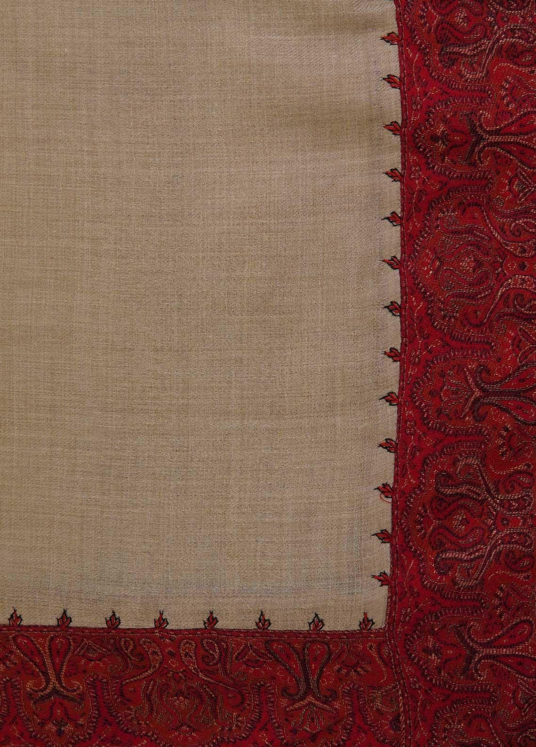 Sanaulla Exclusive Range  Pashmina  Shawls AKP-18 Beige 02 - Pashmina Shawls