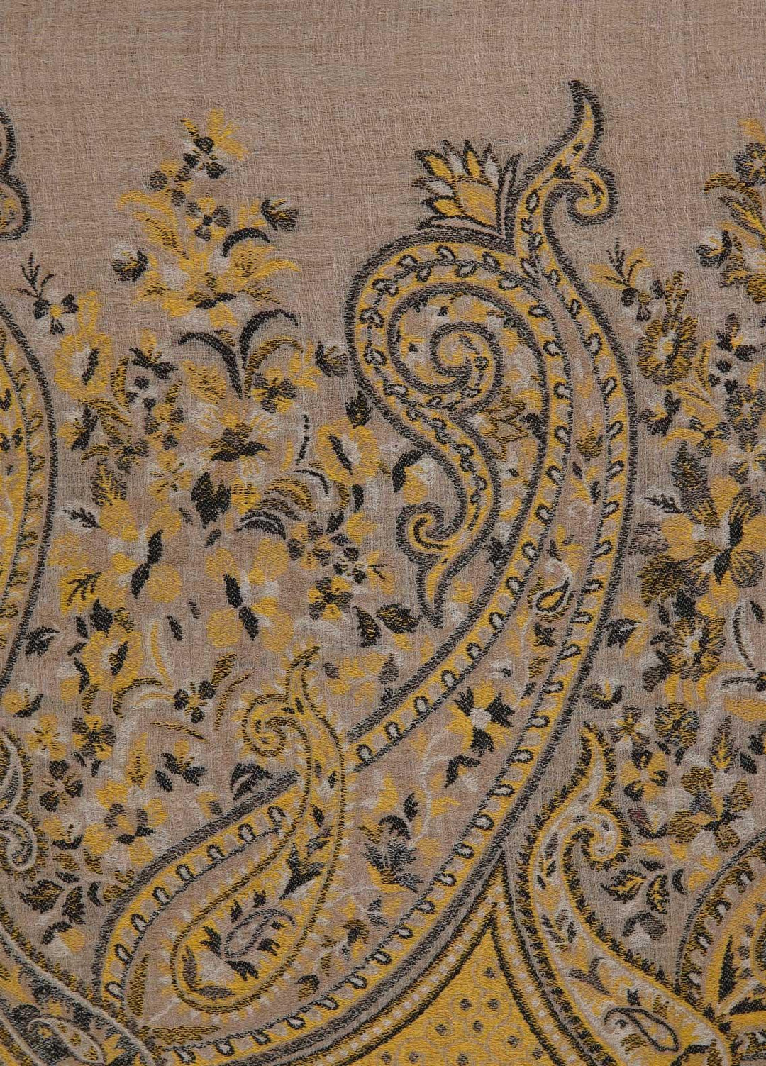 Sanaulla Exclusive Range  Pashmina  Shawls MAMA-09 Beige-4 - Pashmina Shawls