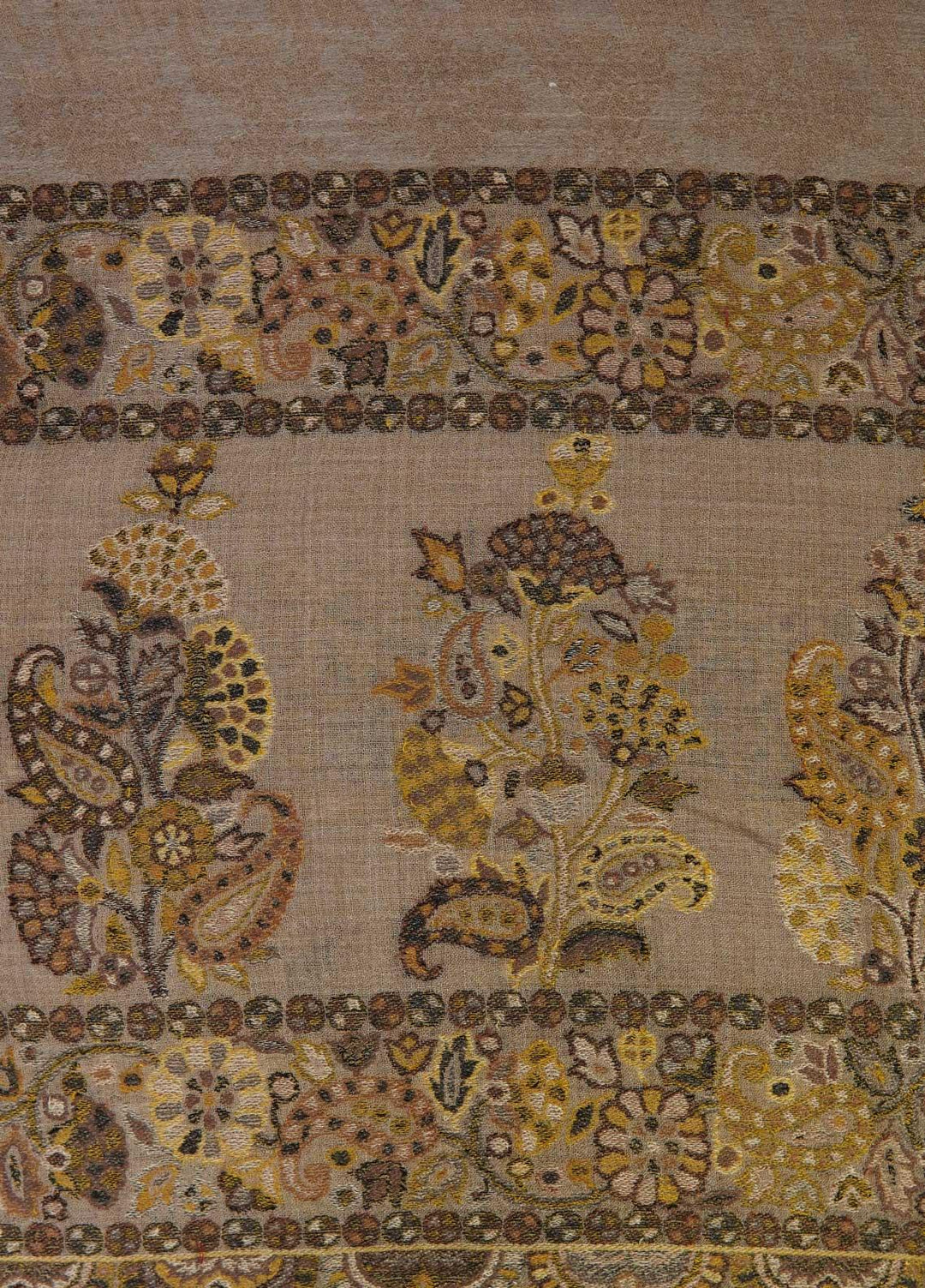 Sanaulla Exclusive Range  Pashmina  Shawls MAMA-09 Beige-6 - Pashmina Shawls