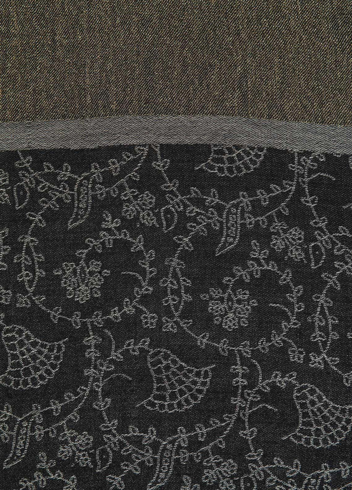 Sanaulla Exclusive Range  Pashmina  Shawls MAMA-46 Black - Pashmina Shawls