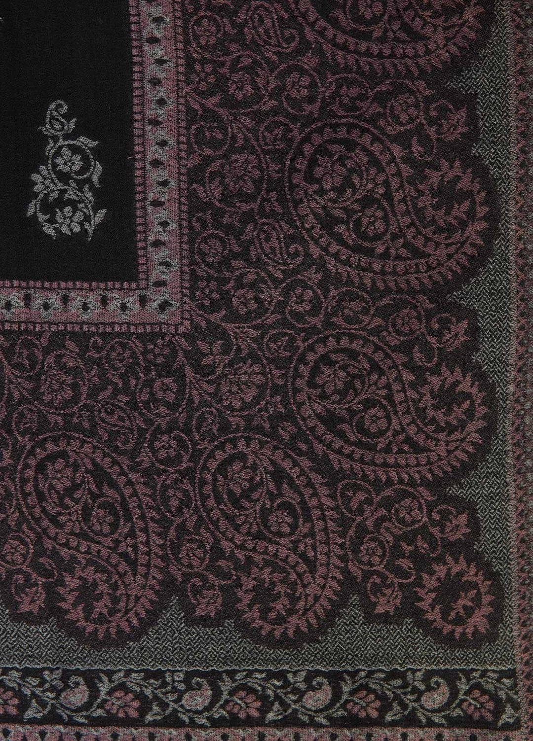 Sanaulla Exclusive Range  Pashmina  Shawls MAMA-12 Blue-4 - Pashmina Shawls