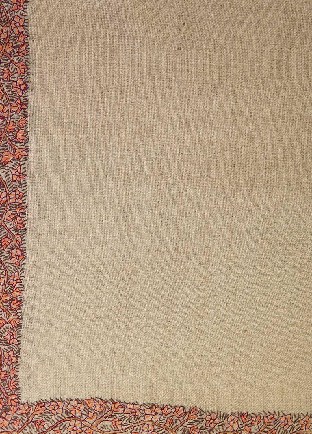 Sanaulla Exclusive Range  Pashmina  Shawls MAMA-18 Fawn-2 - Pashmina Shawls