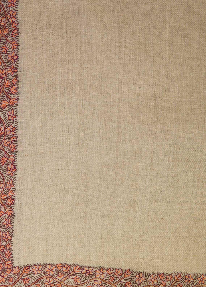 Sanaulla Exclusive Range  Pashmina  Shawls MAMA-18 Fawn-2 - Pashmina Shawls