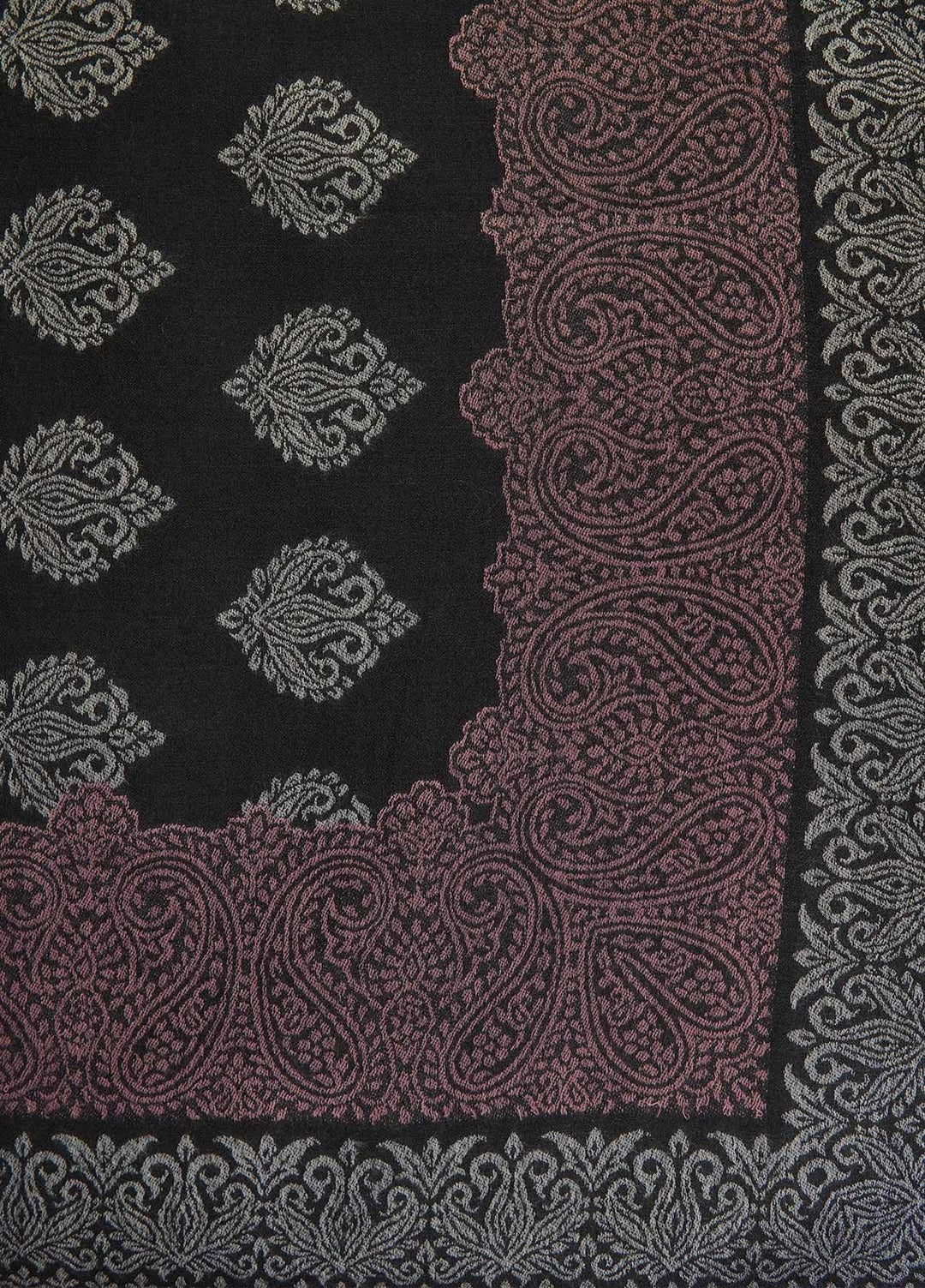 Sanaulla Exclusive Range  Pashmina  Shawls MAMA-12 Blue-1 - Pashmina Shawls