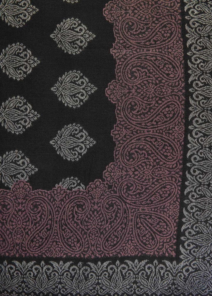 Sanaulla Exclusive Range  Pashmina  Shawls MAMA-12 Blue-1 - Pashmina Shawls