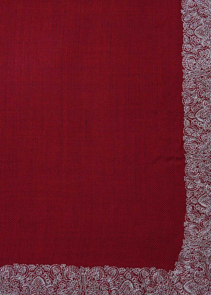 Sanaulla Exclusive Range  Pashmina  Shawls AKP-21 Red 05 - Pashmina Shawls
