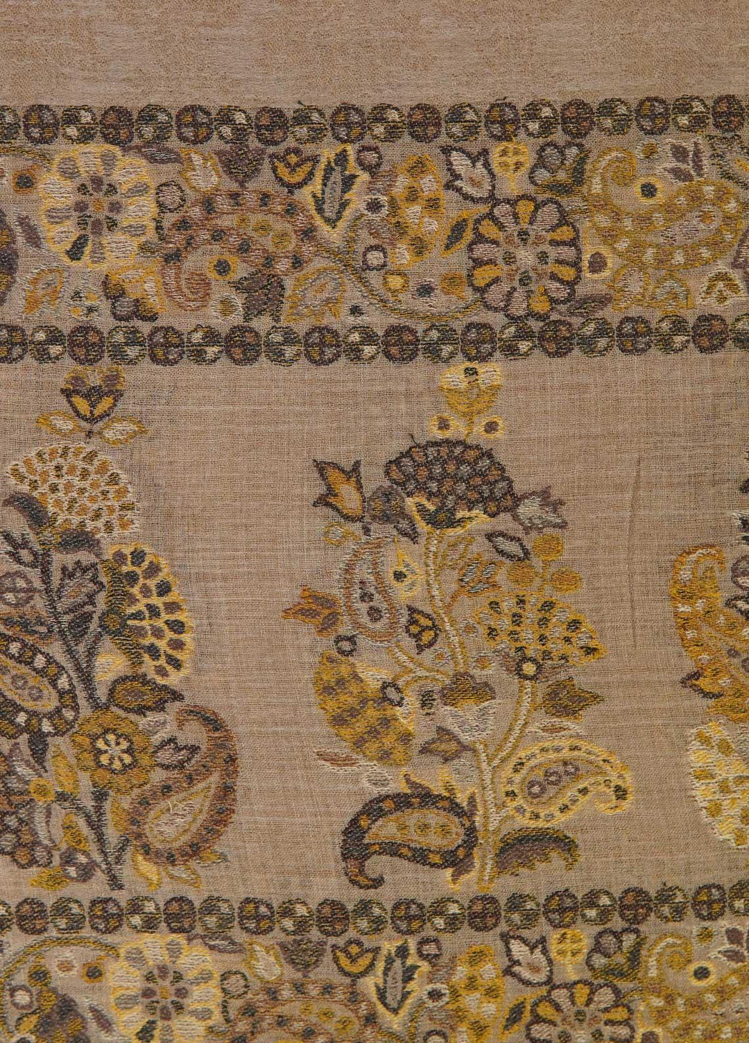 Sanaulla Exclusive Range  Pashmina  Shawls MAMA-09 Beige-2 - Pashmina Shawls