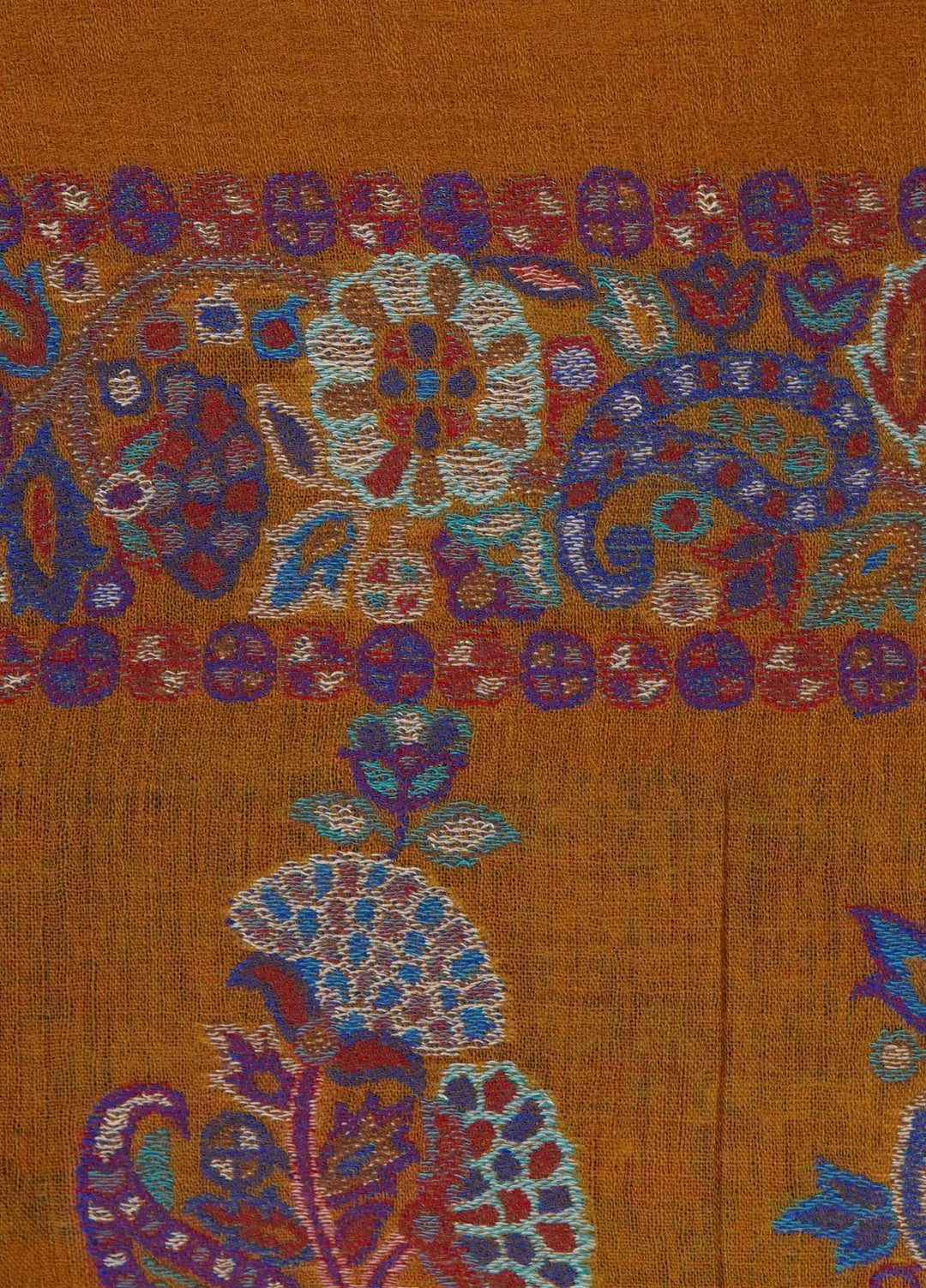 Sanaulla Exclusive Range  Pashmina  Shawls MAMA-09 Mustard-2 - Pashmina Shawls