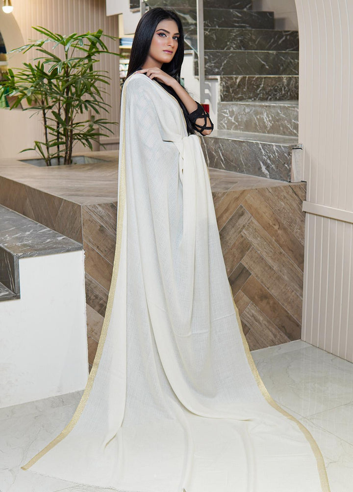 Sanaulla Exclusive Range  Pashmina  Shawls MAMA-41 Off White - Pashmina Shawls