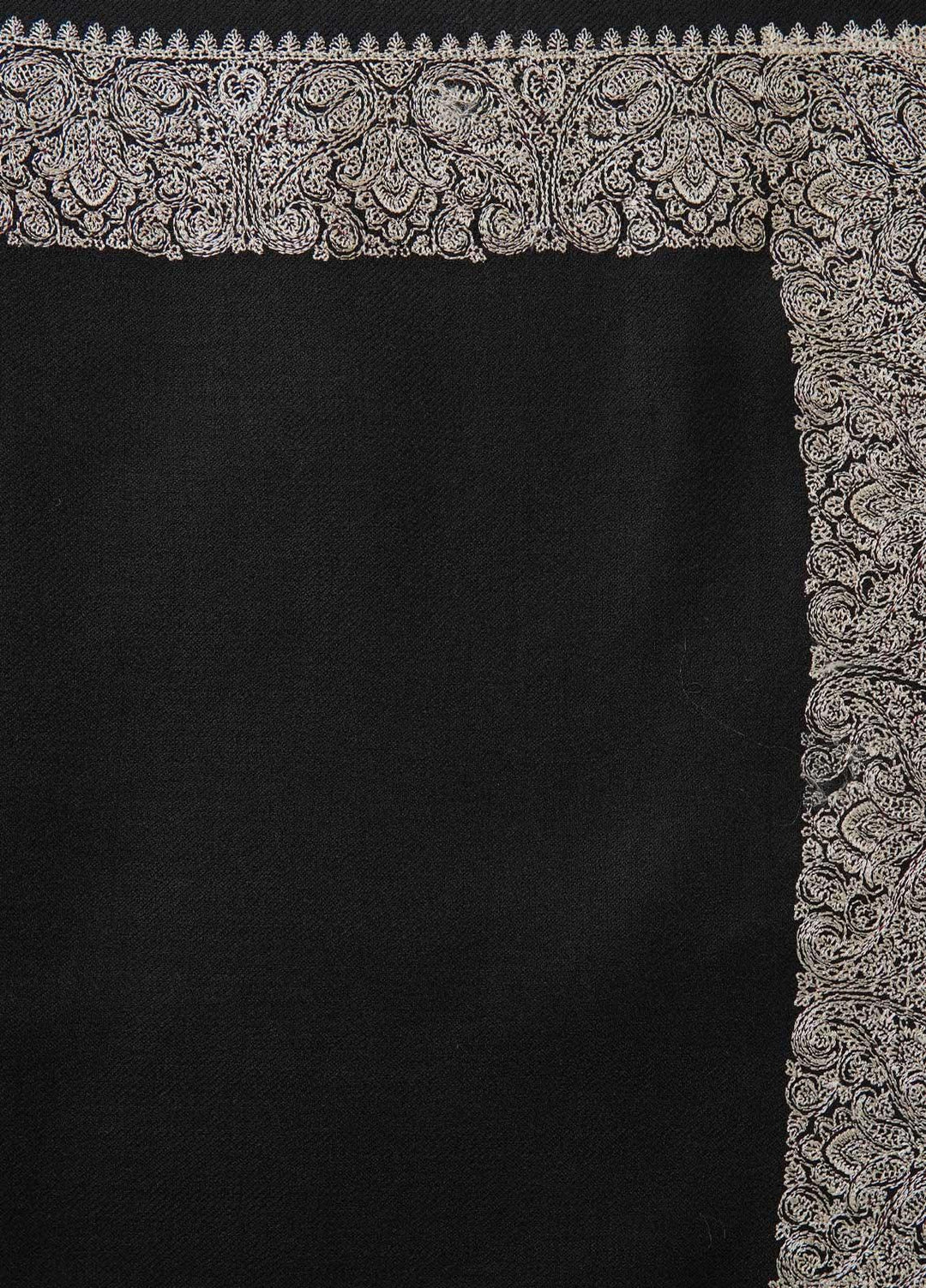 Sanaulla Exclusive Range  Pashmina  Shawls AKP-21 Black 05 - Pashmina Shawls