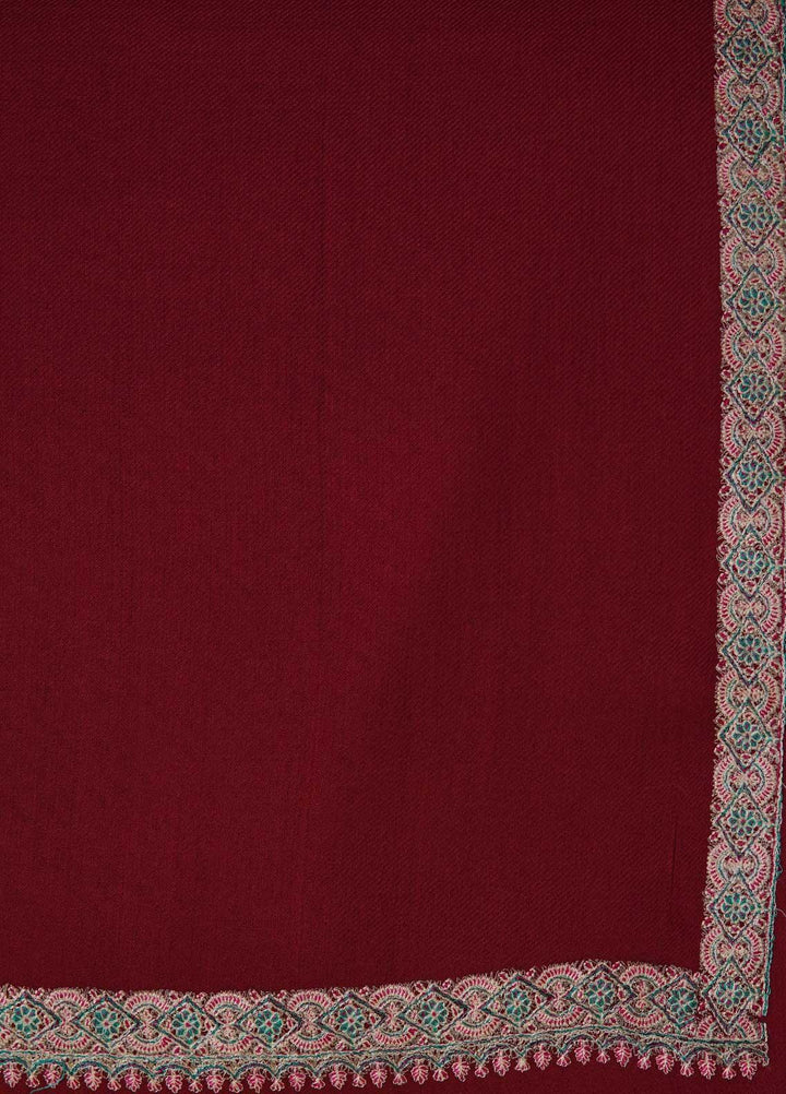 Sanaulla Exclusive Range  Pashmina  Shawls AKP-21 Red 01 - Pashmina Shawls