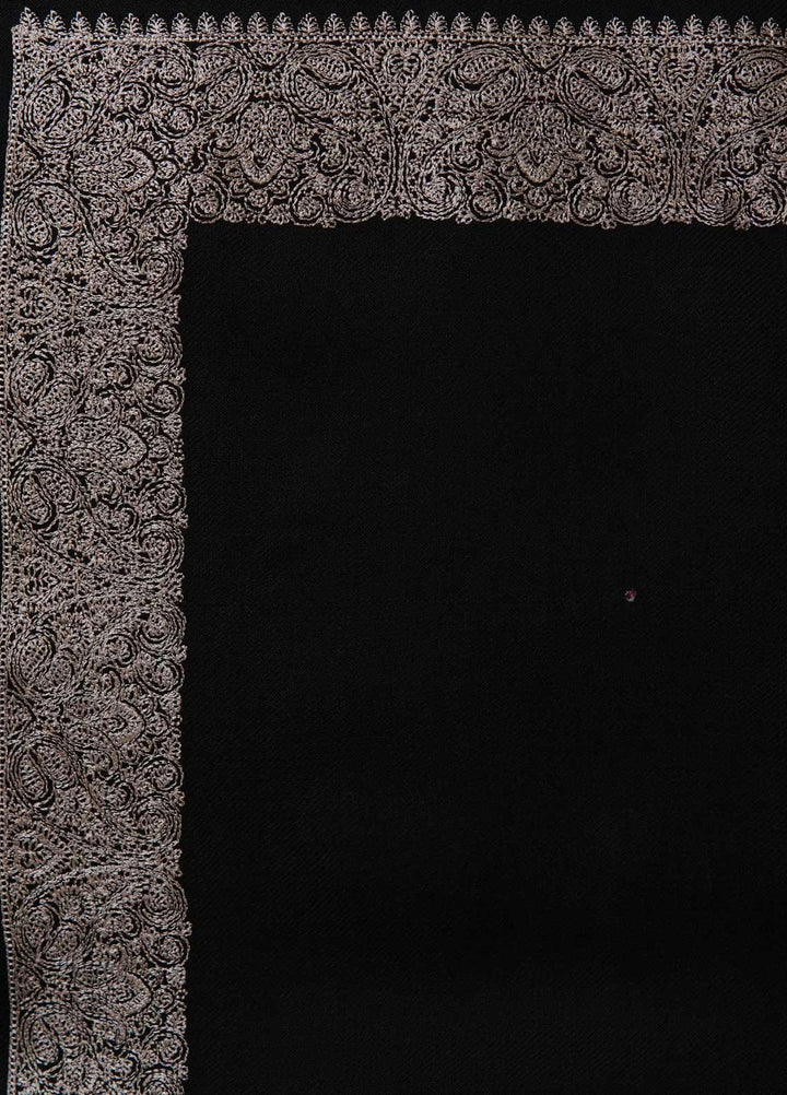 Sanaulla Exclusive Range  Pashmina  Shawls AKP-21 Black 01 - Pashmina Shawls
