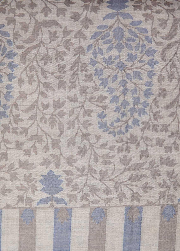 Sanaulla Exclusive Range  Pashmina  Shawls MAMA-12 Grey-2 - Pashmina Shawls