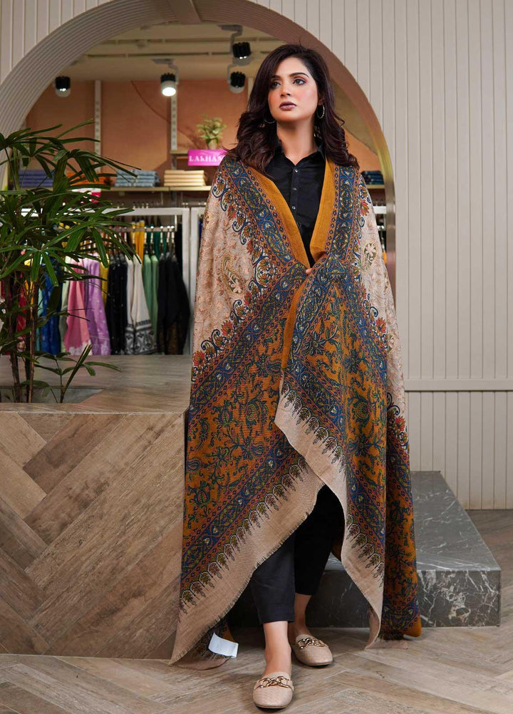 Sanaulla Exclusive Range  Pashmina  Shawls AKP-09 Brown 01 - Pashmina Shawls