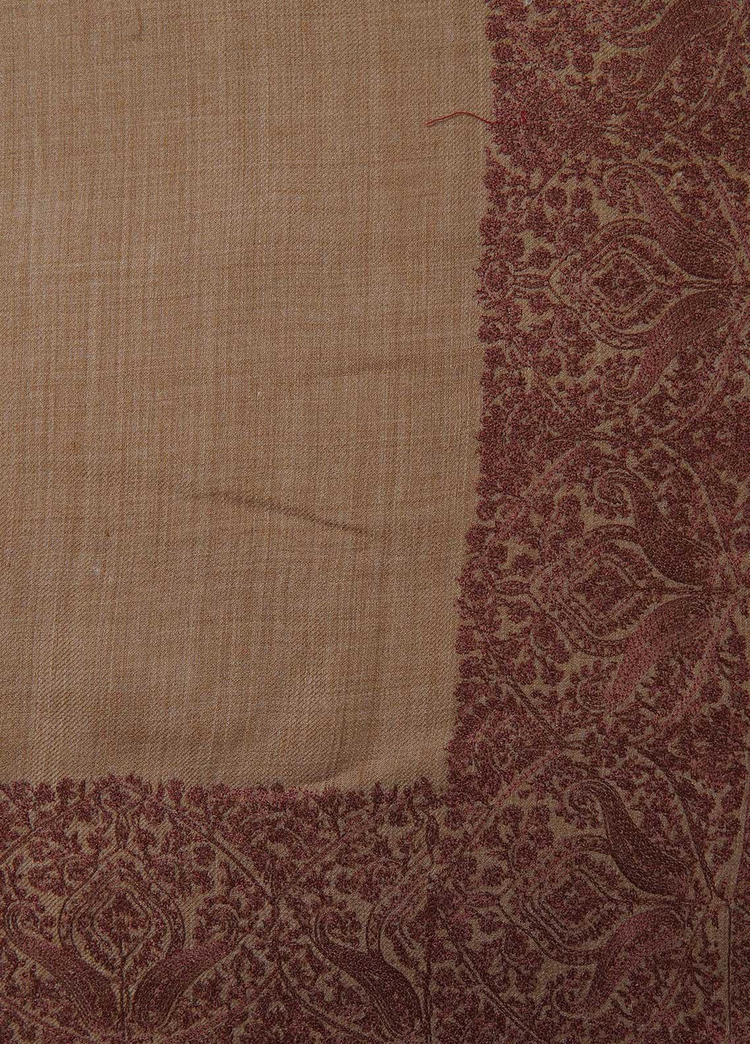 Sanaulla Exclusive Range  Pashmina  Shawls AKP-10 Brown 08 - Pashmina Shawls