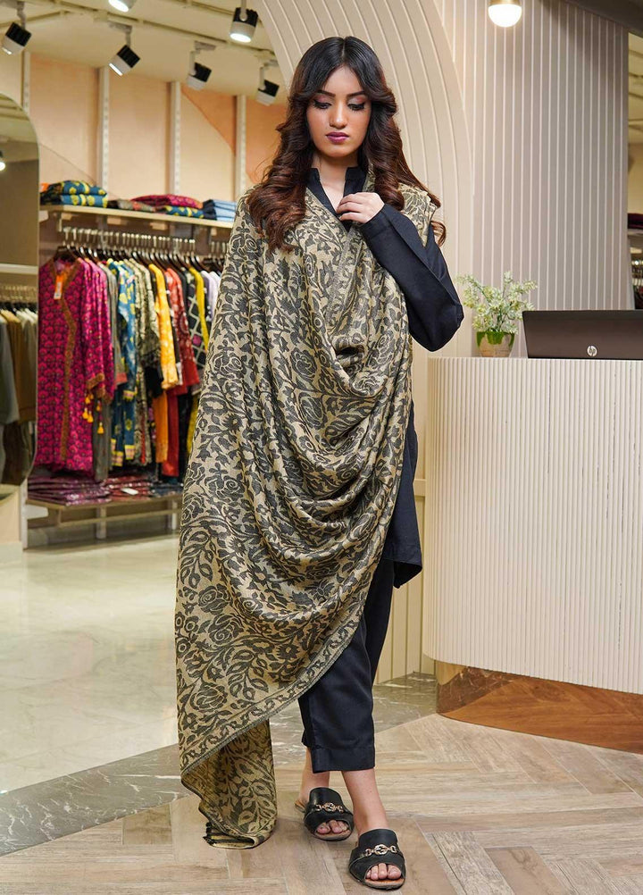 Sanaulla Exclusive Range  Pashmina  Shawls AKP-07 Green 01 - Pashmina Shawls